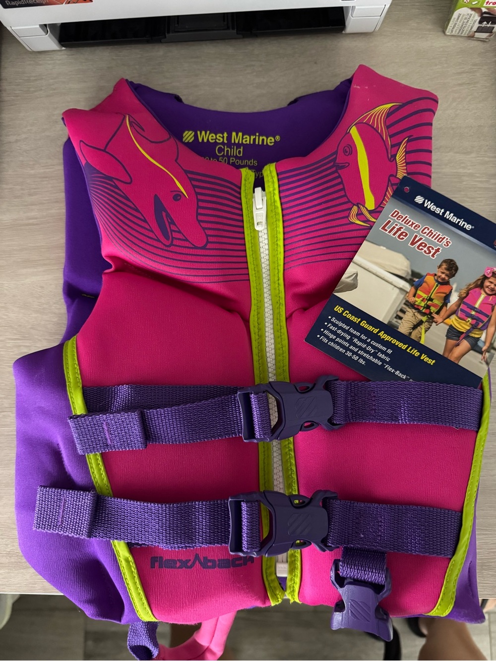 Life Vest Child 30-50 lbs US Coast Guard Approved Type III